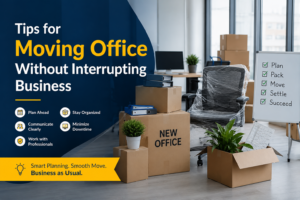 Organized office packing and relocation