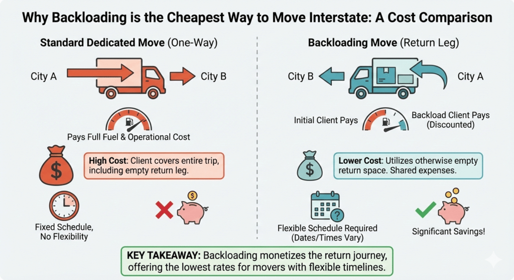 Why Backloading is the Cheapest Way to Move Interstate - Singh Movers And Packers Sydney Cost Comparison of Backloading in Sydney